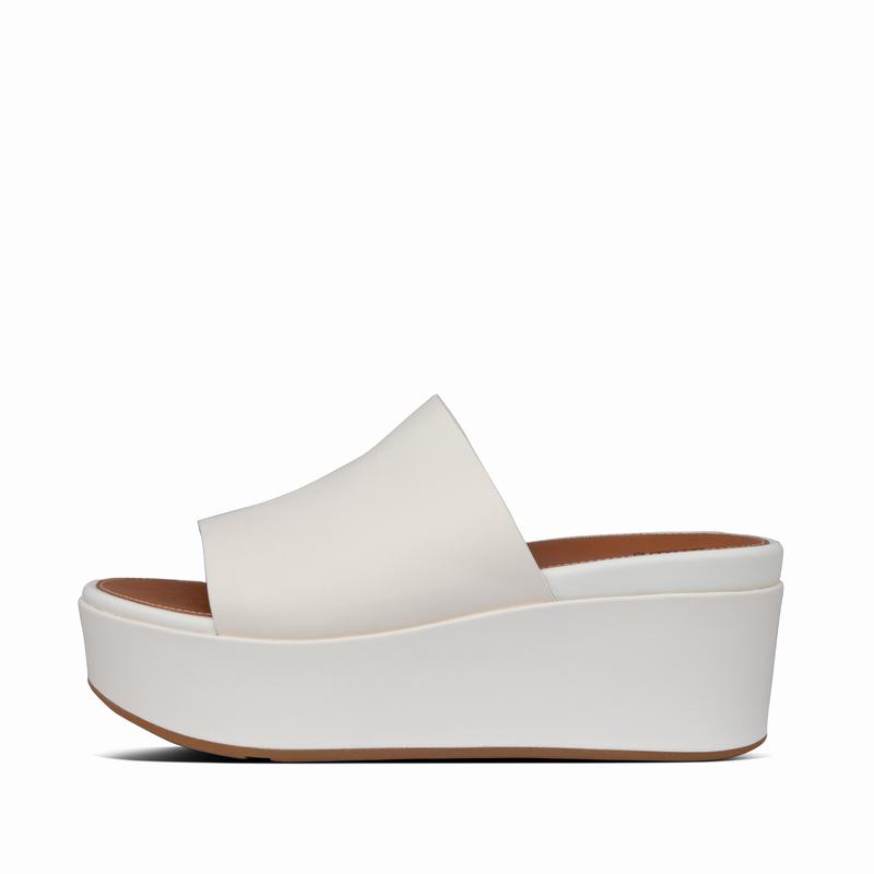 FitFlop Eloise Leder Grau - FitFlop Keilsandalette Damen Sale [WECG-54627]